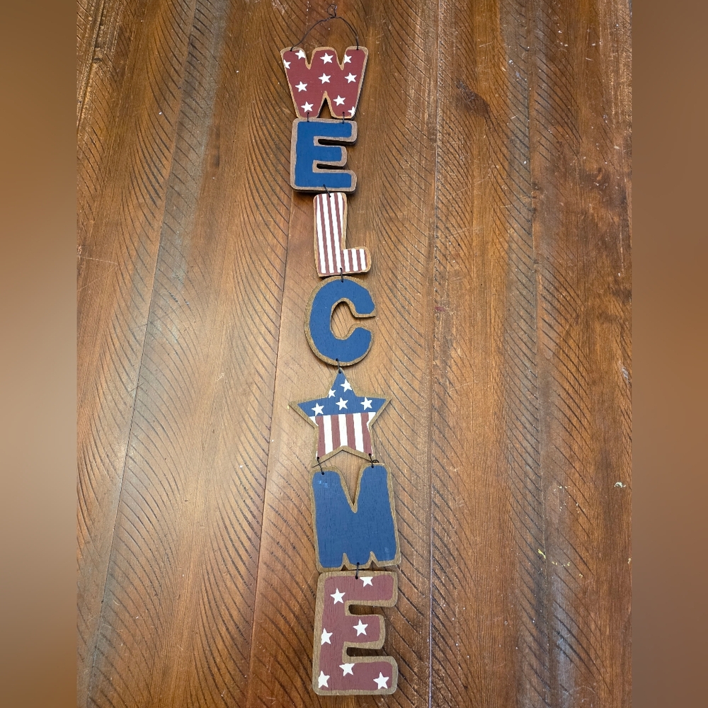 🎉5/$10 Patriotic Welcome Sign